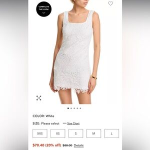 Aqua White Lace dress S